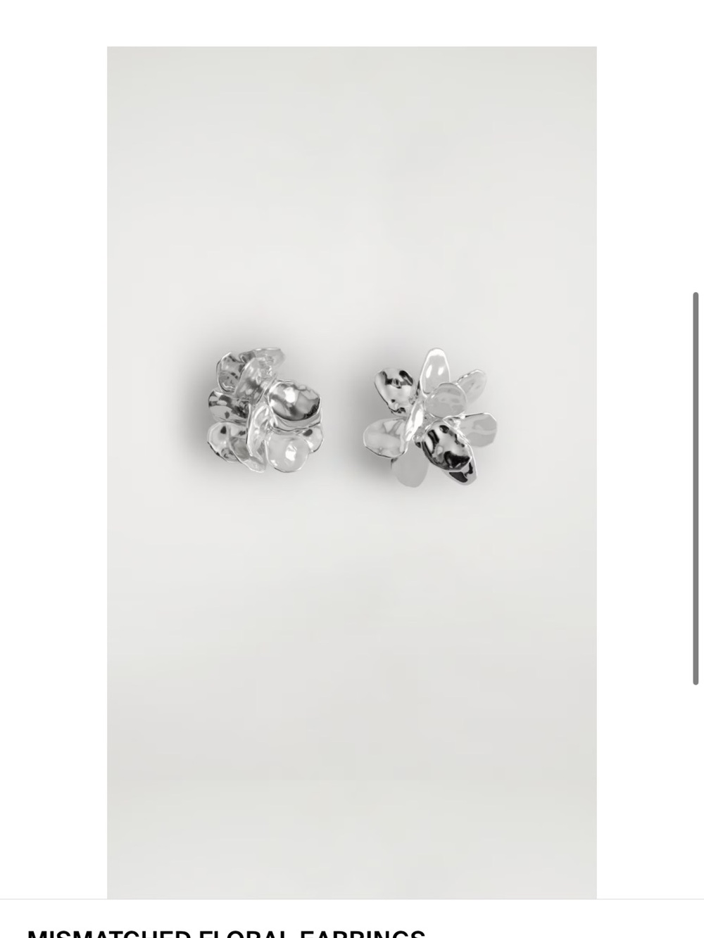 COS Mismatched Floral Earrings